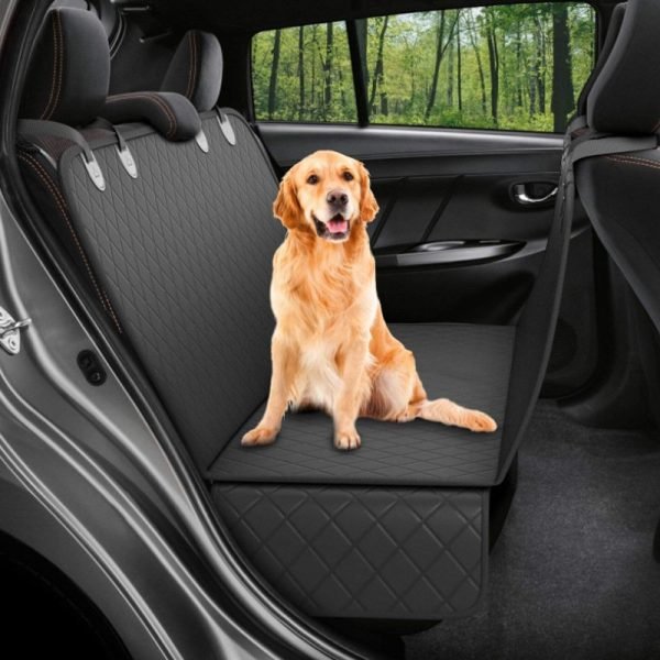 Dog Car Seat Cover View Mesh Pet Carrier Hammock Safety Protector Car Rear Back Seat Mat With Zipper And Pocket For Travel - Image 9