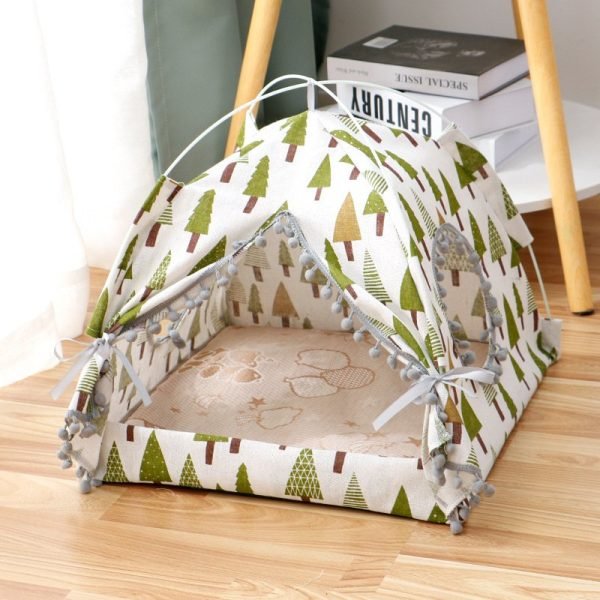 Cat Tent Cat Cat House Enclosed Pet Bed - Image 2