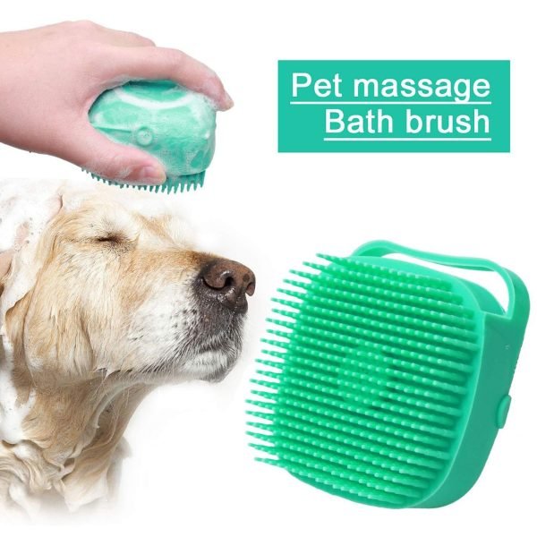 Pet Dog Shampoo Massager Brush Cat Massage Comb Grooming Scrubber Shower Brush For Bathing Short Hair Soft Silicone Brushes - Image 2