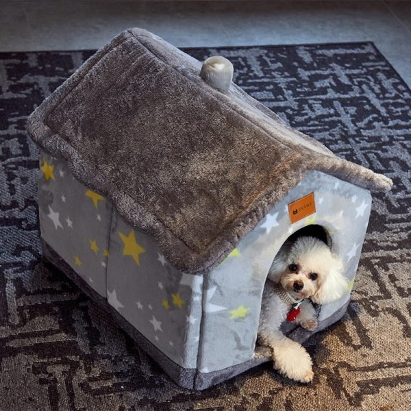 Foldable Dog House Pet Cat Bed Winter Dog Villa Sleep Kennel Removable Nest Warm Enclosed Cave Sofa Pets Supplies - Image 5