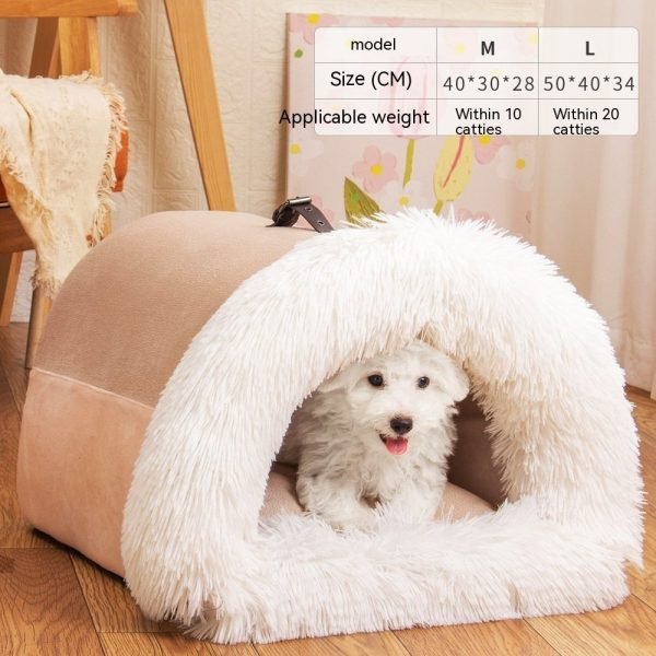 New Splice Portable Pet Nest Portable Autumn And Winter Warm Dog Nest Moisture-proof Long Fur Cat Nest Cross Border Pet Nest - Image 4