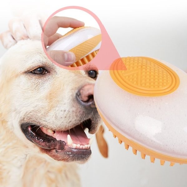 Dog Cat Bath Brush 2-in-1 Pet SPA Massage Comb Soft Silicone Pets Shower Hair Grooming Cmob Dog Cleaning Tool Pet Products - Image 2