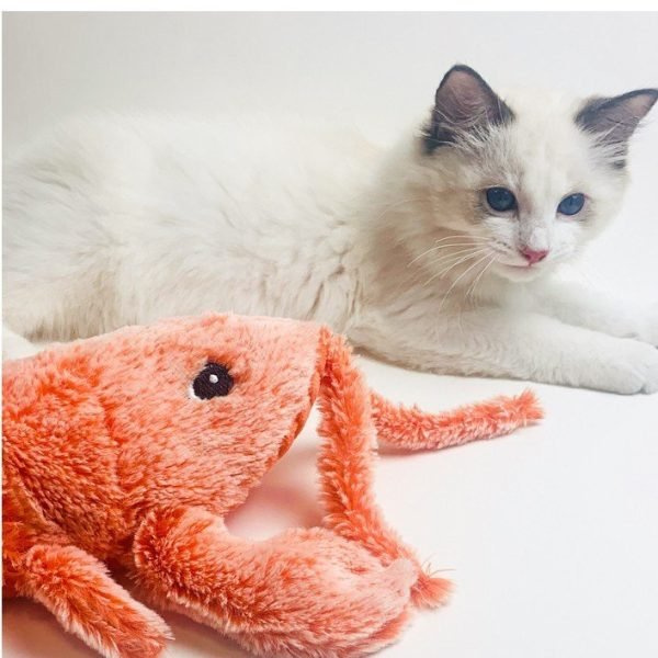 Pet Toys Electric Jumping Shrimp USB Charging Simulation Lobster Funny Cat Plush Pets Toy - Image 10