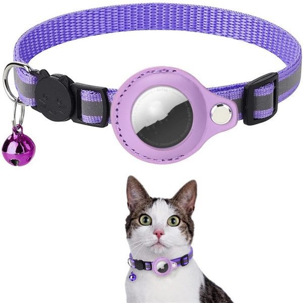 Reflective Collar Waterproof Holder Case For Airtag Air Tag Airtags Protective Cover Cat Dog Kitten Puppy Nylon Collar - Image 7