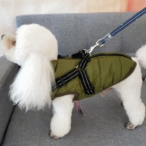 Waterproof Dog Clothes Winter Dog Coat With Harness Warm Pet Clothing Big Dog Jacket Chihuahua Labrador Coat Costume - Image 6