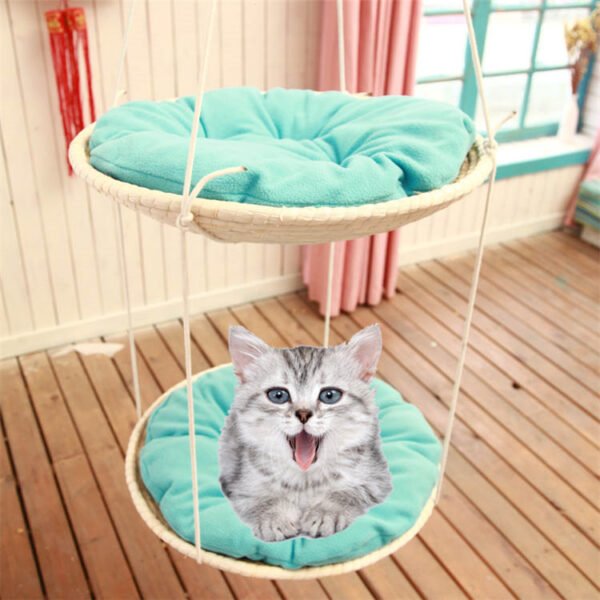 Straw cat hammock cat climbing frame cat nest - Image 2