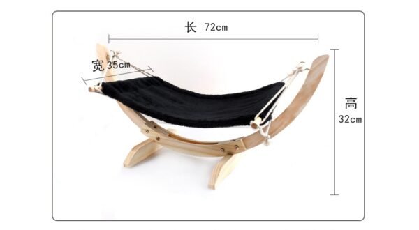 Cat Hammock Wooden Bed Pet Supplies - Image 2