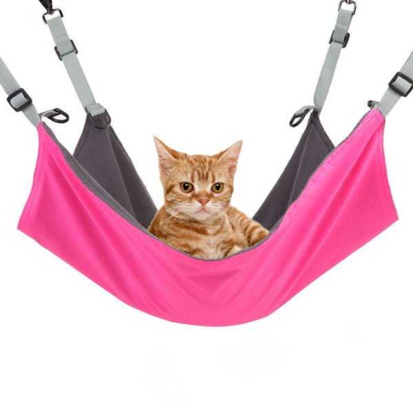 Small Cat And Dog Hanging Hammocks Can Be Used The Four Seasons With Plush And Waterproof Nylon Layer For Hanging Pet Supplies Pet Products - Image 2