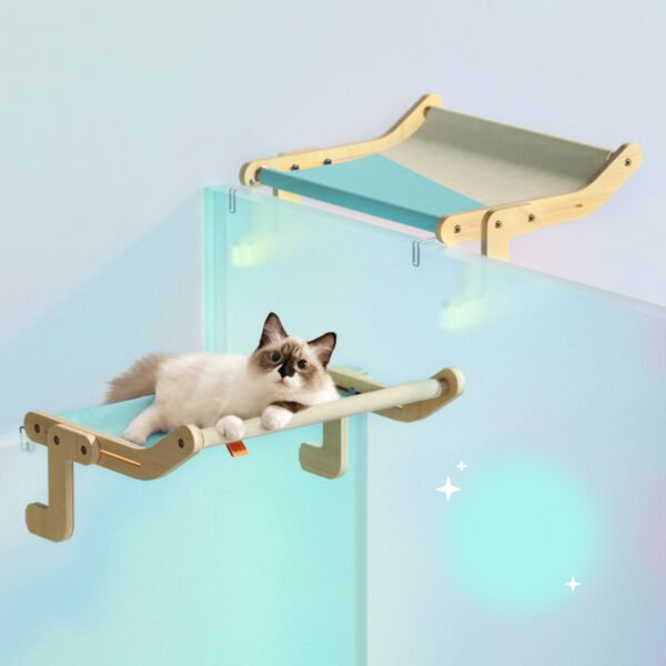 Mewoofun Pet Cat Window Perch 4 Color Wooden Assembly Hanging Bed Cotton Canvas Easy Washable Multi-Ply Plywood New Dropshipping - Image 9