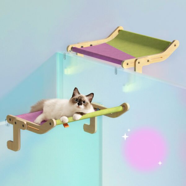 Mewoofun Pet Cat Window Perch 4 Color Wooden Assembly Hanging Bed Cotton Canvas Easy Washable Multi-Ply Plywood New Dropshipping - Image 10