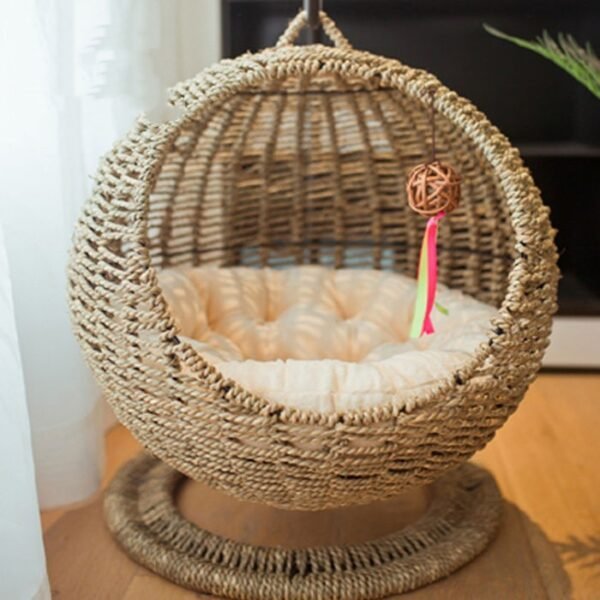 Pet Cat Litter Round Semi-enclosed Opening Cat Hanging Basket - Image 8