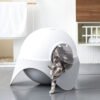 Litter Box Fully Enclosed Snow House Cat Toilet Large UFO Litter Box - Image 2