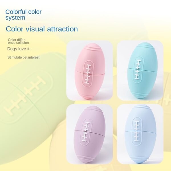 Silicone Toys For Pets Toys To Relieve Boredom For Dogs Bite Resistant Rugby Food Leaks - Image 9