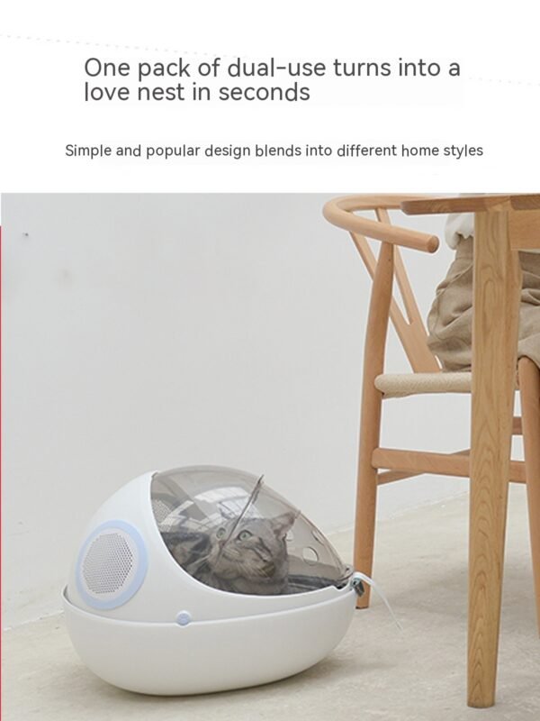 Breathable Egg Shell Cat Nest Pet Transparent Space Capsule Out Portable Backpack - Image 5