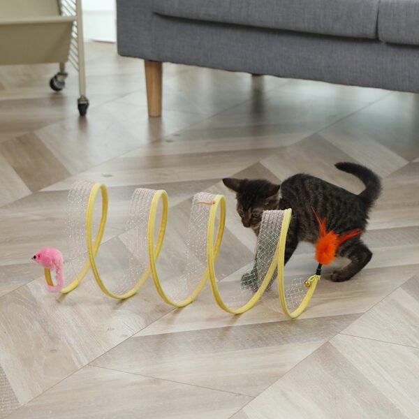 Cat Pets Toys Mouse Shape Balls Foldable Cat Kitten Play Tunnel Funny Cat Stick Mouse Supplies Simulation Mouse Pet Accessories - Image 4
