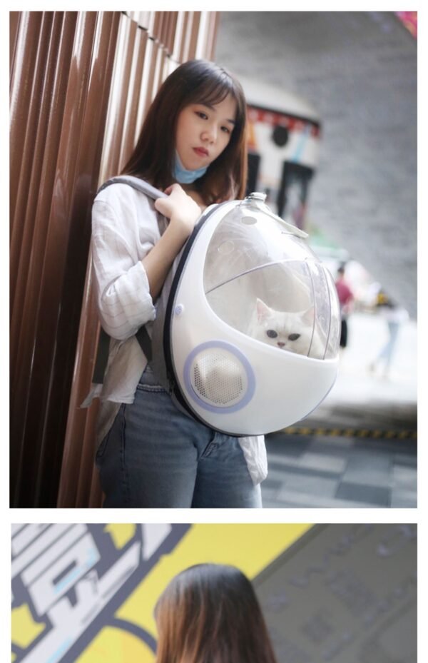 Breathable Egg Shell Cat Nest Pet Transparent Space Capsule Out Portable Backpack - Image 7
