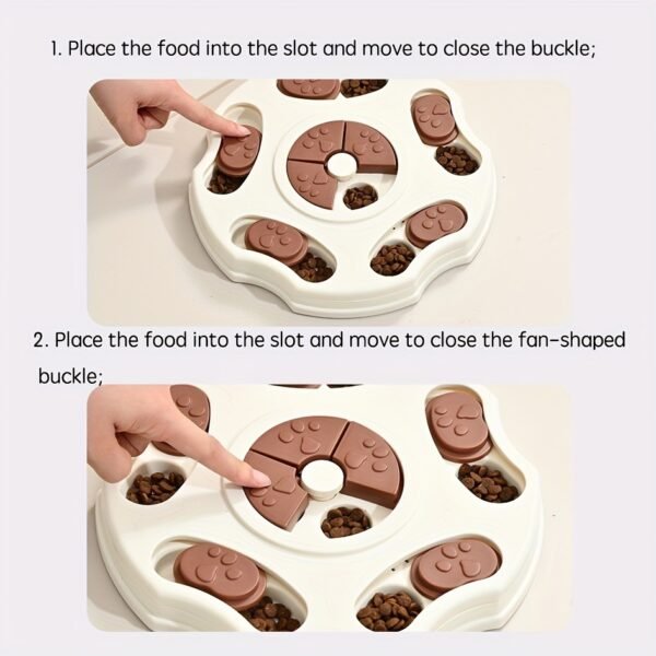 Interactive Slow Food Bowl For Pets For Dogs And Cats Training And Slow Feeding Assistant Non-electric Plastic Intelligence Game Stimulates Intelligence And Good Habits Multi-stage Challenge, Foo - Image 10