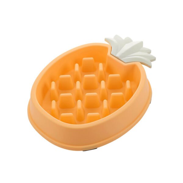 Pineapple Slow Food Bowl Food Grade Plastic Pet Dog - Image 2