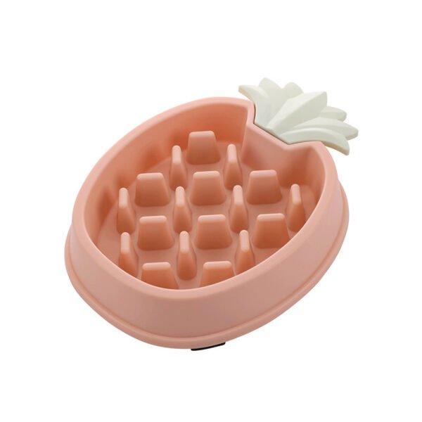 Pineapple Slow Food Bowl Food Grade Plastic Pet Dog - Image 3