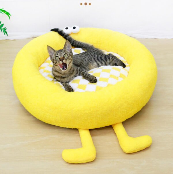 Long Plush Nest For Pets, Thick And Warm Mat For Small And Medium Shiba Inu, Deep Sleep Nest For Puppies, Autumn And Winter - Image 3