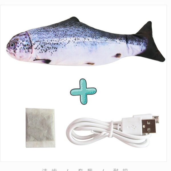 Electric Funny Cat Simulation Fish Beating Usb Jumping Cat Toy - Image 5