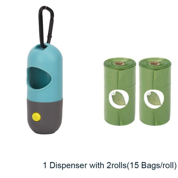 LED Pet Waste Bag Dispenser With Light Capsule Dog Toilet Picker Pets Supplies Portable Garbage Bags Organizer - Image 3