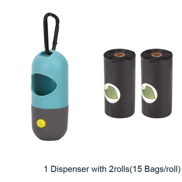 LED Pet Waste Bag Dispenser With Light Capsule Dog Toilet Picker Pets Supplies Portable Garbage Bags Organizer - Image 8