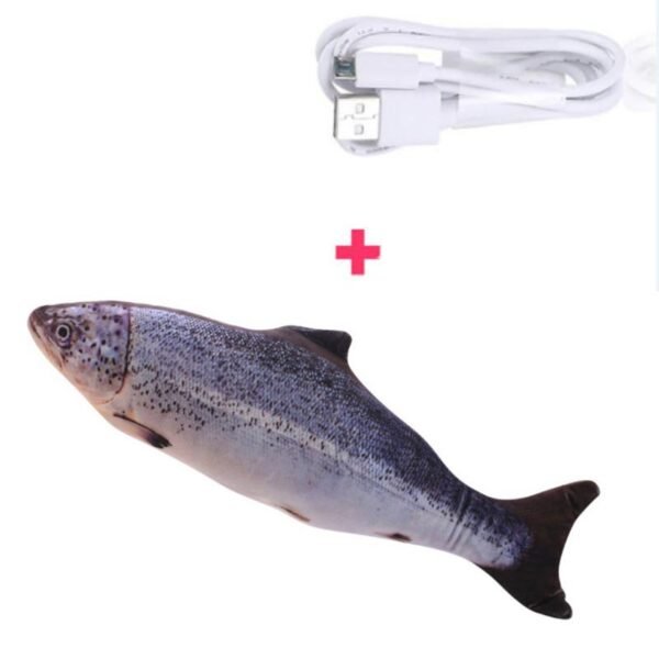 Electric Funny Cat Simulation Fish Beating Usb Jumping Cat Toy - Image 9