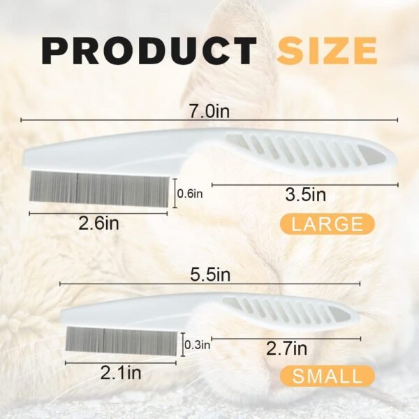 Multifunctional Pet Comb Tear Stain Removal Comb Magic Pets Grooming Comb Kit For Small Dogs Puppies  Pet Grooming Brush Fine-Tooth Stainless Grooming Massage Comb - Image 6