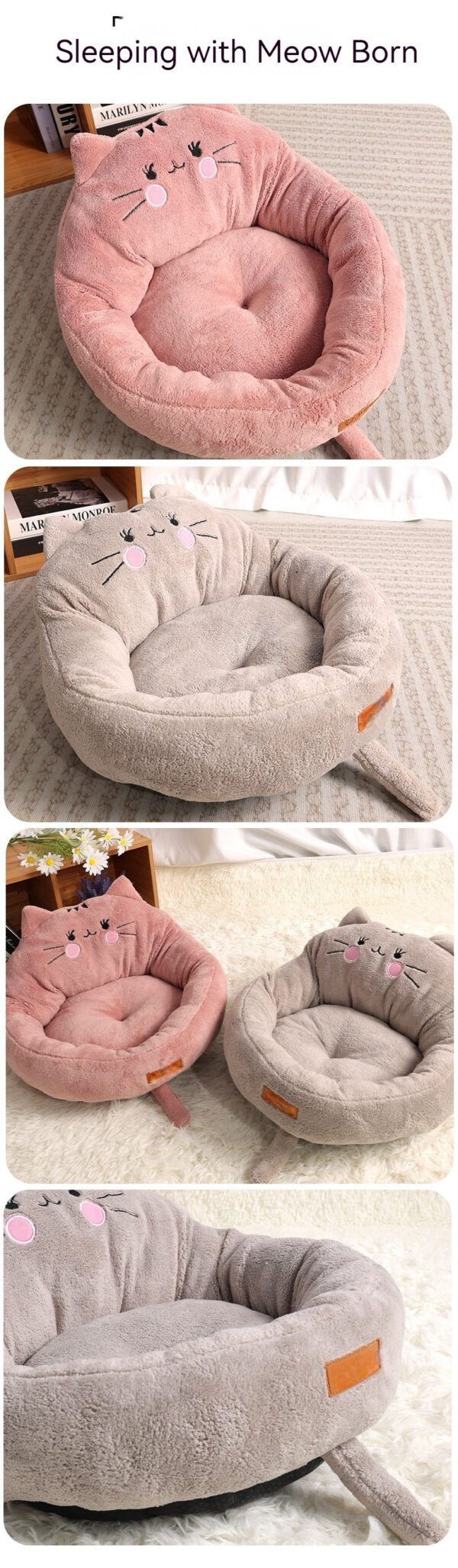 Big And Small  Trending Cartoon Pet Bed Dog Bed Cat Nest - Image 2