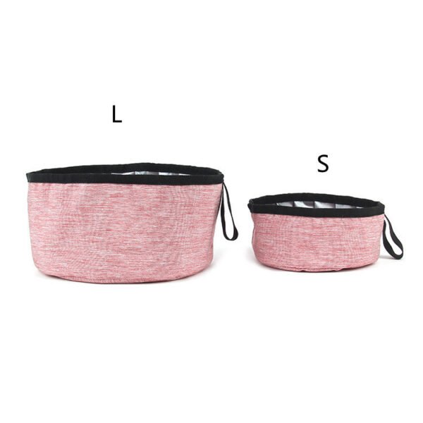 Oxford Cloth Outdoor Dog Food Bowl Portable Folding Food Bowl - Image 4