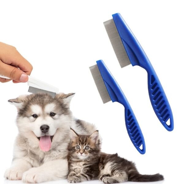 Multifunctional Pet Comb Tear Stain Removal Comb Magic Pets Grooming Comb Kit For Small Dogs Puppies  Pet Grooming Brush Fine-Tooth Stainless Grooming Massage Comb - Image 3