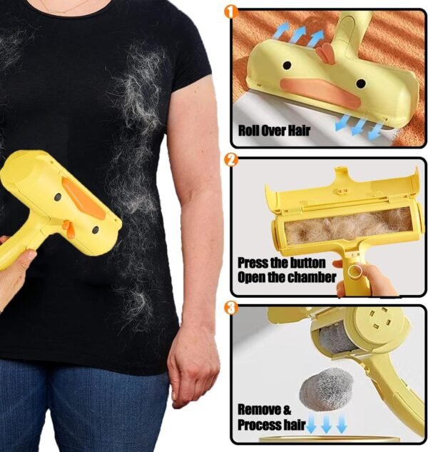 Pet Hair Remover Reusable Cat And Dog Hair Remover For Furniture Sofa Or Bedding Portable Multi-surface Lint Roller And Fur Removal Tool Animal Two-way Hair Remover - Image 4