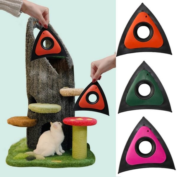 Triangle Electrostatic Dog Hair Cleaner Carpet Scraper Pet Hair Cleaner Animal Hair Brush Cat Hair Remover Brush Pet Supplies - Image 4