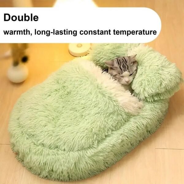 Fluffy Pet Beds Anti-Slip Puppy Nest Cave For Cold Winter Pet Supplies Comfortable Pet Sleeping Nest Cat Bed For Small Dog Puppy - Image 5