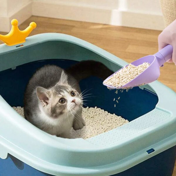 Cat Litter Scoop Plastic Cats Poop Scoop With Base Pets Cleanning Tool Cat Toilet Products Durable Litter Box Cleaner Shovel Pet Products - Image 5