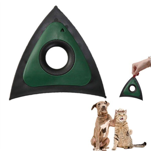 Triangle Electrostatic Dog Hair Cleaner Carpet Scraper Pet Hair Cleaner Animal Hair Brush Cat Hair Remover Brush Pet Supplies - Image 5