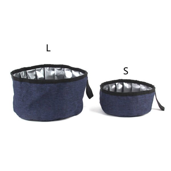 Oxford Cloth Outdoor Dog Food Bowl Portable Folding Food Bowl - Image 3