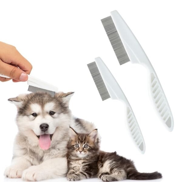 Multifunctional Pet Comb Tear Stain Removal Comb Magic Pets Grooming Comb Kit For Small Dogs Puppies  Pet Grooming Brush Fine-Tooth Stainless Grooming Massage Comb - Image 7