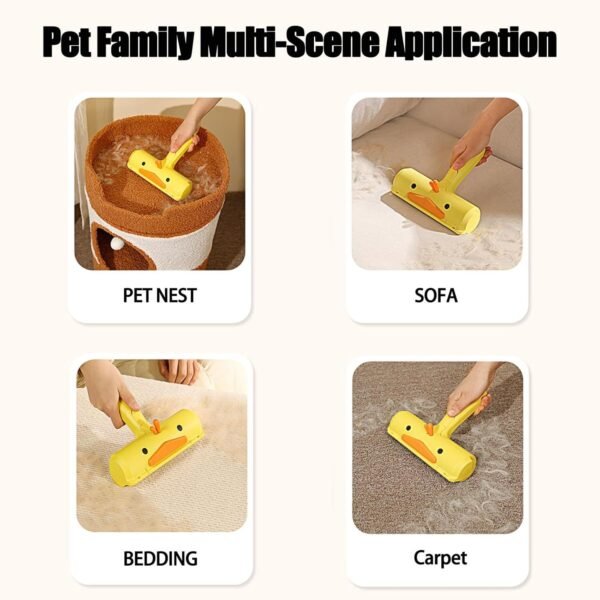 Pet Hair Remover Reusable Cat And Dog Hair Remover For Furniture Sofa Or Bedding Portable Multi-surface Lint Roller And Fur Removal Tool Animal Two-way Hair Remover - Image 3
