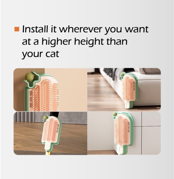 Cat Self Grooming Brush – Popsicle-Shaped Corner Massage Comb & Scratcher - Image 4