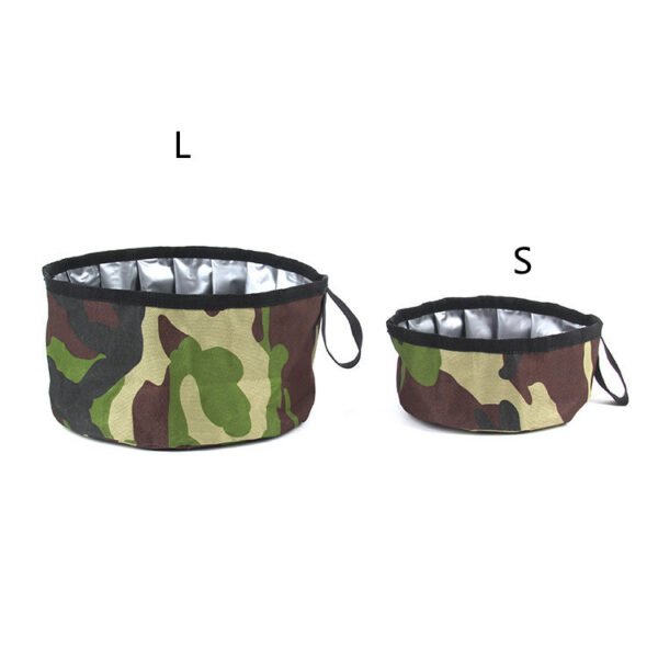 Oxford Cloth Outdoor Dog Food Bowl Portable Folding Food Bowl - Image 2