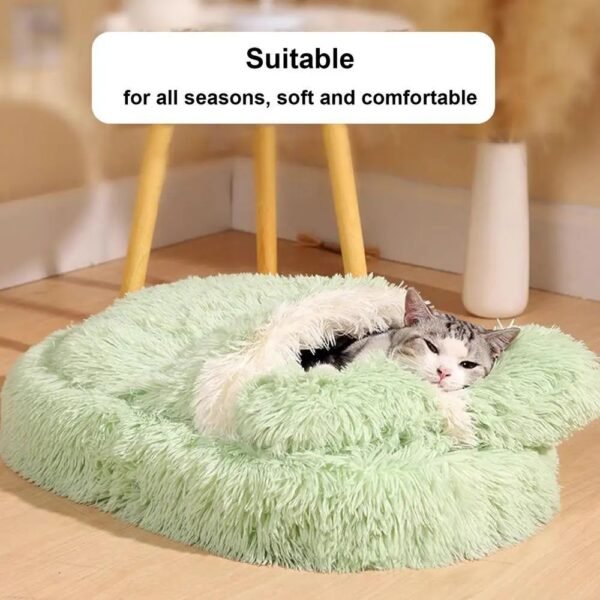 Fluffy Pet Beds Anti-Slip Puppy Nest Cave For Cold Winter Pet Supplies Comfortable Pet Sleeping Nest Cat Bed For Small Dog Puppy - Image 4