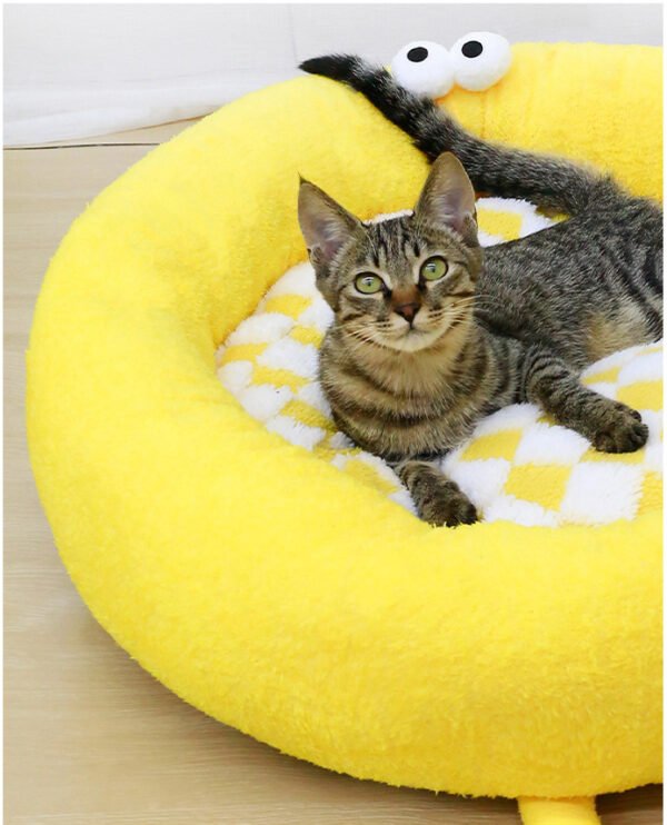 Long Plush Nest For Pets, Thick And Warm Mat For Small And Medium Shiba Inu, Deep Sleep Nest For Puppies, Autumn And Winter - Image 5