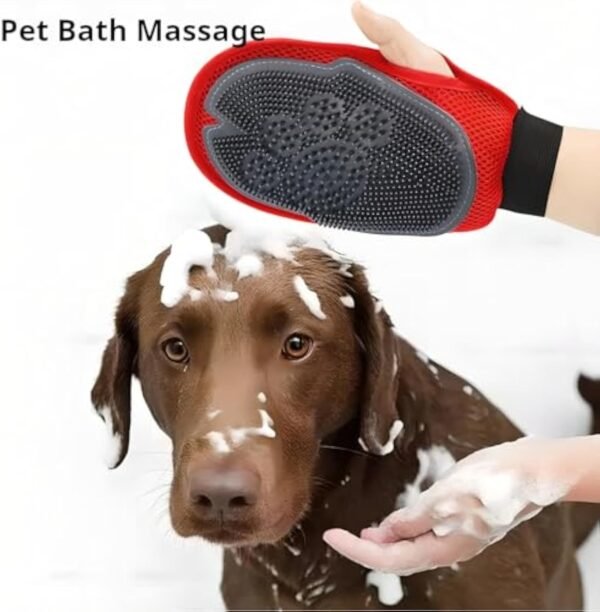 Pet Bathing Glove Pet Hair Glove Grooming Pet Hair Remover Mitt Pet Bathing Tool Cleaning Gloves Brush Gloves Are Combining A Cleaning Brush - Image 2