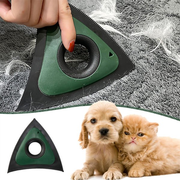 Triangle Electrostatic Dog Hair Cleaner Carpet Scraper Pet Hair Cleaner Animal Hair Brush Cat Hair Remover Brush Pet Supplies - Image 7