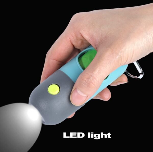 LED Pet Waste Bag Dispenser With Light Capsule Dog Toilet Picker Pets Supplies Portable Garbage Bags Organizer - Image 6