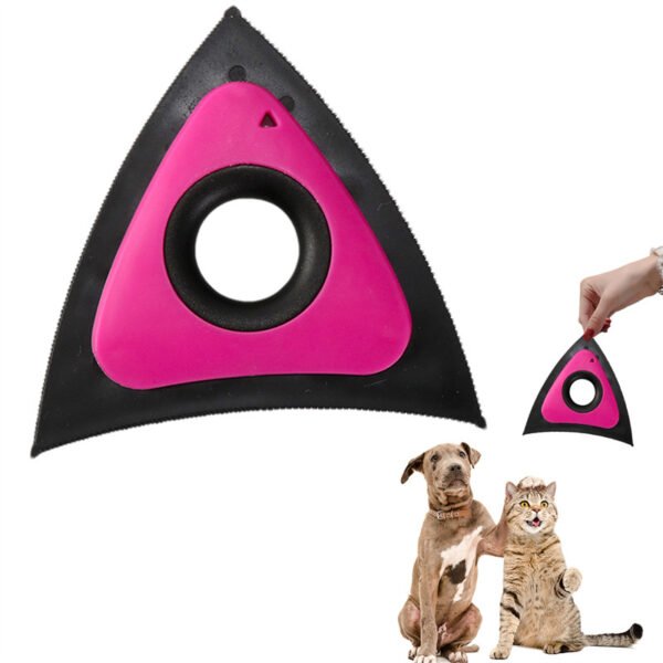 Triangle Electrostatic Dog Hair Cleaner Carpet Scraper Pet Hair Cleaner Animal Hair Brush Cat Hair Remover Brush Pet Supplies - Image 10