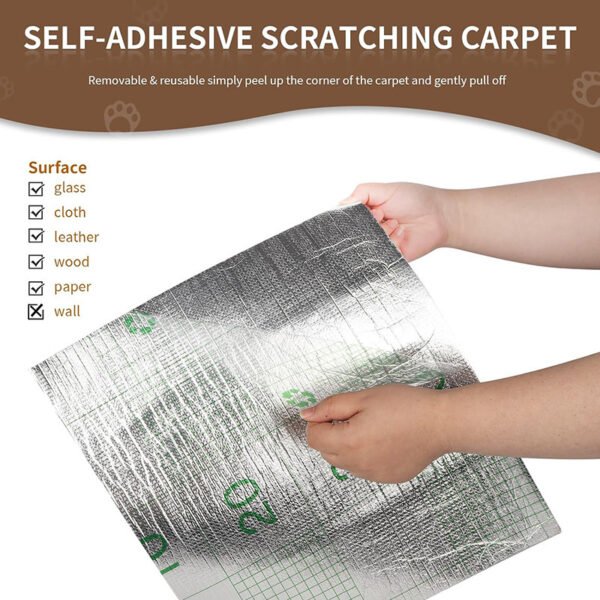 Self-Adhesive Carpet Cat Scratch Board – Sofa & Wall Protector for Cats - Image 8