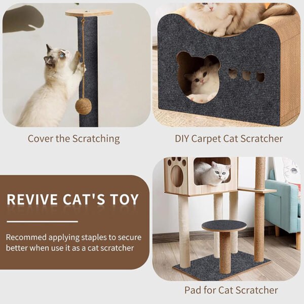 Self-Adhesive Carpet Cat Scratch Board – Sofa & Wall Protector for Cats - Image 2